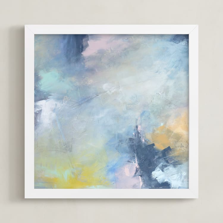 "Blissful Escape No. 1" - Art Print in Periwinkle by Julia Contacessi - Framed