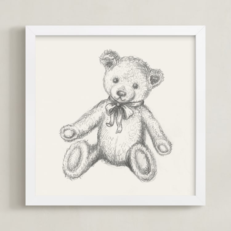 "Vintage Toys 1" - Art Print in Graphite by Anna Black - Framed