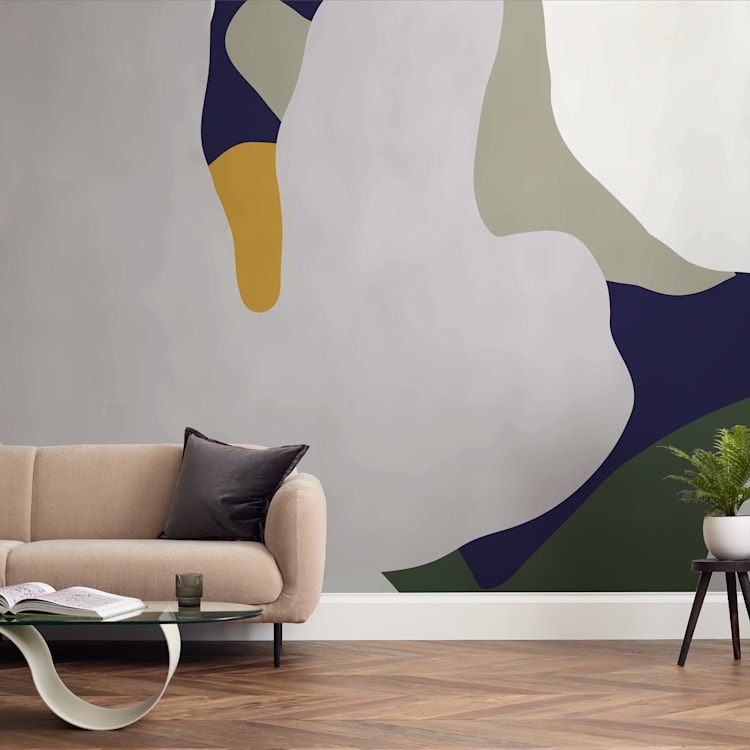 "When Frankie Met Flora" - Wall Mural in Midnight by Amina - In a Room