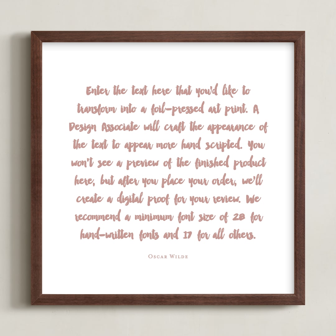 A Favorite Poem as a Foil Art Print