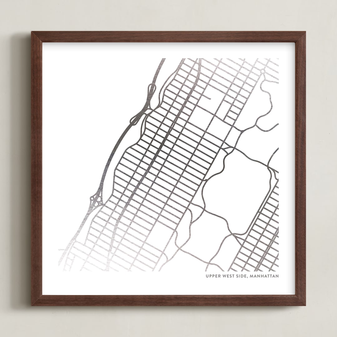 Custom Map Foil Art