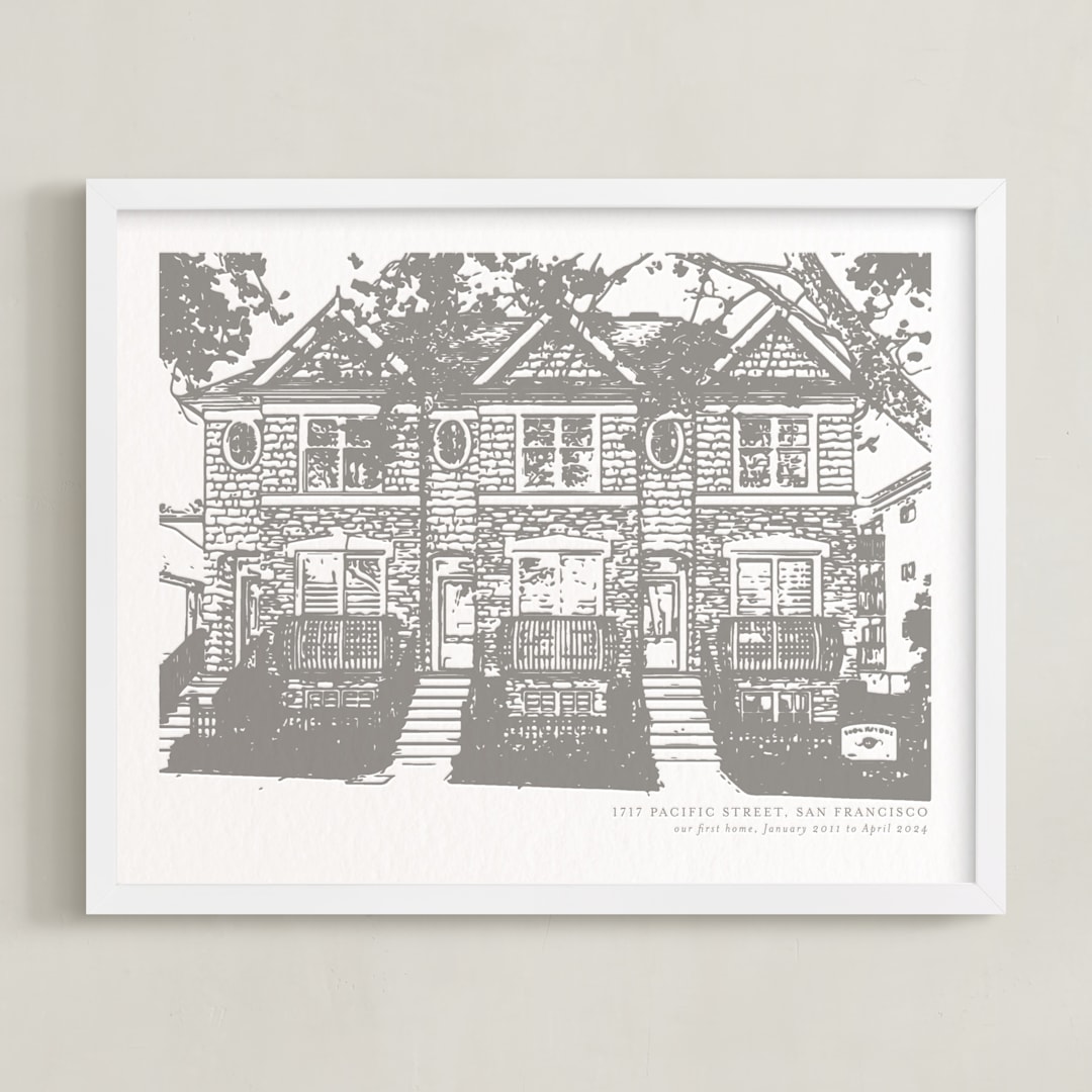 House: Landscape Custom Letterpress Print