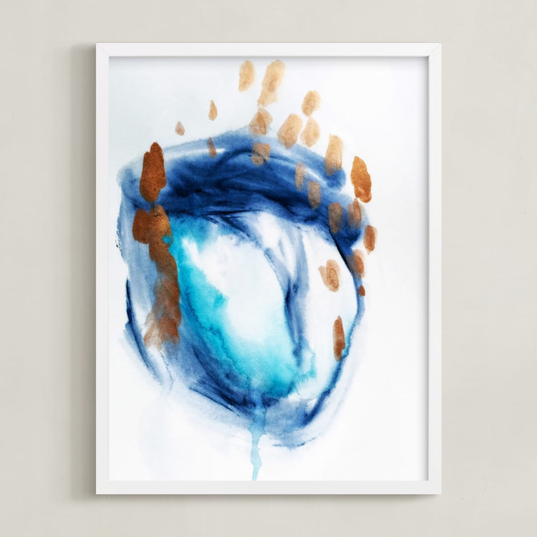 Blue Flowing Watercolor