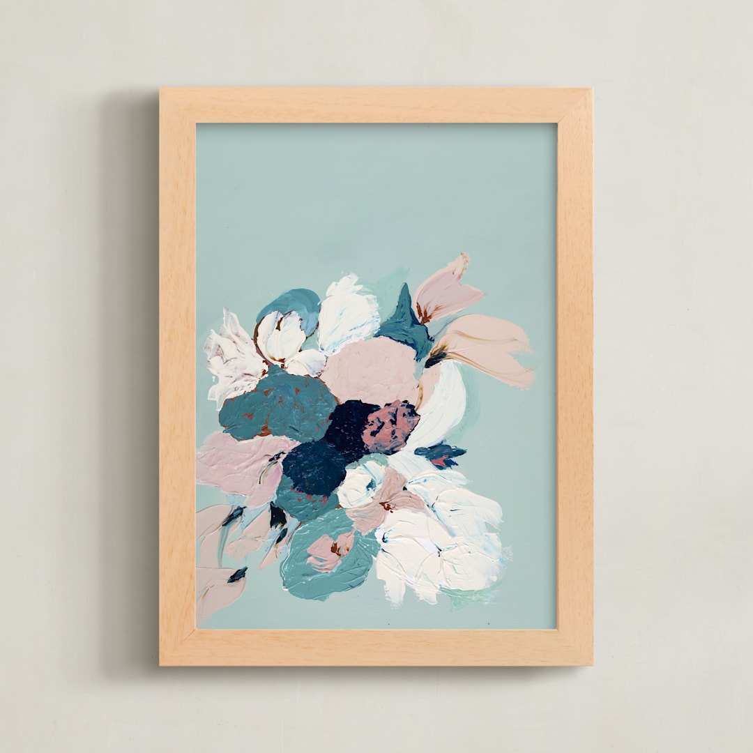 Mint Botanical Abstract Print