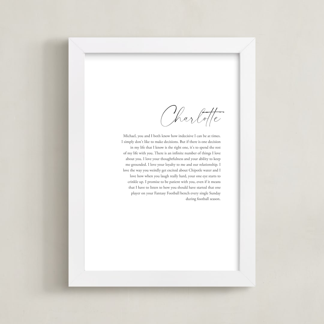 Duo I Custom Vows Art Print