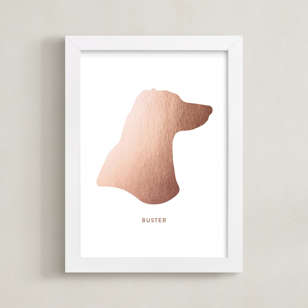 Custom Pet Silhouette Foil Art