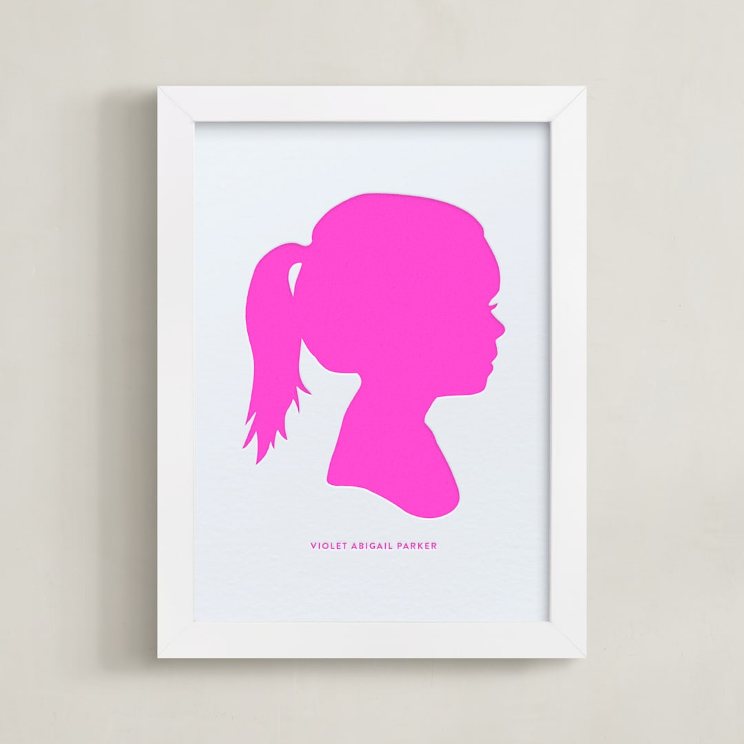 Custom Silhouette Letterpress Art