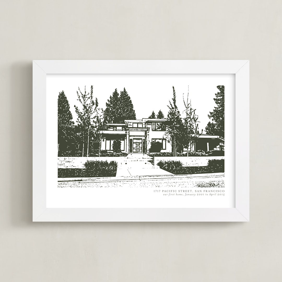 Custom House Portrait with Text
