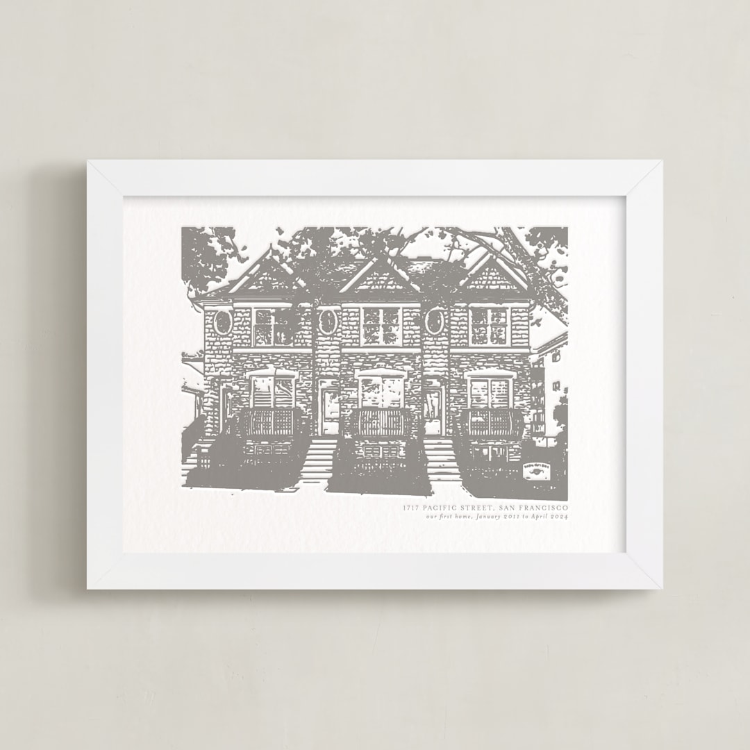 House: Landscape Custom Letterpress Print