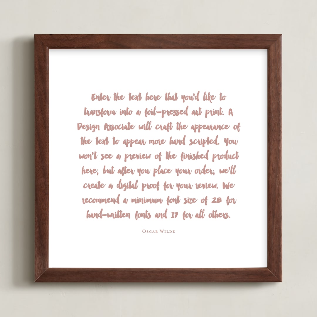 A Favorite Poem as a Foil Art Print