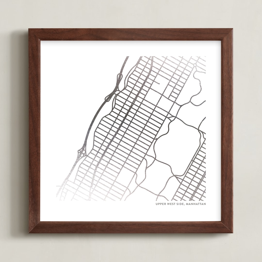 Custom Map Foil Art