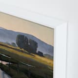 "Peekaboo Stream" - Art Print in Meadow Green by Rachel Nelson - Frame Close-up
