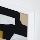 "Beyond Tomorrow" - Art Print in Mustard and Black by Ilana Greenberg - Frame Close-up