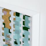 "Assemblage I" - Art Print in Assembled Egg Blue by Bethania Lima - Frame Close-up