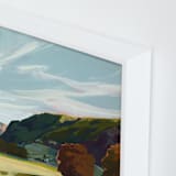 "In the Vale and Gale I" - Art Print in Blue Green by Jess Franks - Frame Close-up