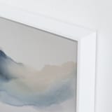 "Reflection in the River" - Art Print in Indigo Blue by Rebecca King - Frame Close-up