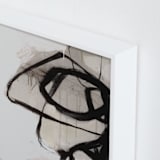 "Black Impact" - Art Print in Light Grey by Kirsta Benedetti - Frame Close-up