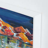 "Midnight Mountains" - Art Print in Midnight Blue by Holly Royval - Frame Close-up