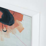 "Orange Abstraction" - Art Print in Coral Orange by Kirsta Benedetti - Frame Close-up