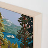 "Bright Ascent, 1" - Art Print in Lake Blue by Jess Franks - Frame Close-up