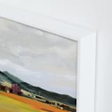 "Morning Breeze" - Art Print in Khaki Cool Green by Shina Choi - Frame Close-up