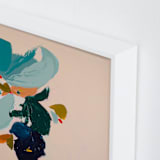 "Spring Botanical Series #3" - Art Print in Peach by Caryn Owen - Frame Close-up
