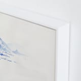 "Cascade Blues" - Art Print in Mountain Blue by Marguerite Andrews - Frame Close-up