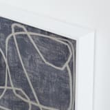 "Squiggles" - Art Print in Blue Grey by Camille Pietrow - Frame Close-up