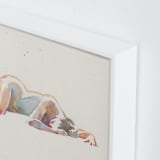 "Melancolia" - Art Print in nude pink by Catilustre - Frame Close-up