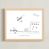 "Your Drawing: Landscape Custom Print" - Custom Print in Deep Gray by Minted - Framed