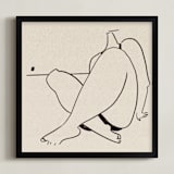 "Beach Bum" - Art Print in Ivory by Katie Spak - Framed