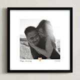 "With a Heart: Square Foil Framed Photo" - Foil Framed Photo in Gold by Laura Hamm - Framed