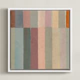 "Piano Bars I" - Art Print in Mauve by Lindsay Megahed - Framed Canvas