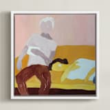 "Sunday" - Art Print in Sorbet by Mary Ketch - Framed Canvas