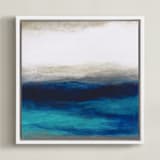 "Liquid Peace" - Art Print in Blue by Melissa Marquardt - Framed Canvas