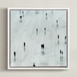 "Sombras" - Art Print in Grey by Lulaloo - Framed Canvas