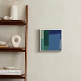 "Structured Rainbow 3" - Art Print in Blue by Anna Veit Nowak - In a Room