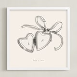 "Locket: Custom Print" - Custom Print in Cream by Ani Somi - Framed