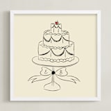 "Lambeth Cake: Custom Print" - Custom Print in Champagne by Helena Vitto - Framed
