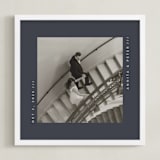 "Contemporary Typo: Square Framed Photo" - Framed Photo in Midnight by Lucrecia Caporale - Framed