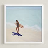 "Surfer Bae 1" - Art Print in Buttery Yellow by Annie Seaton - Framed