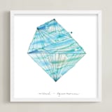 "March - Aquamarine" - Art Print in Aquamarine by Naomi Ernest - Framed