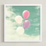 "Rose of the Winds" - Art Print in Turquoise Sky by Caroline Mint - Framed