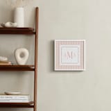 "Meadow Stripes Monogram" - Personalized Art Print in Blush by Ana Claudia Sharpe - In a Room