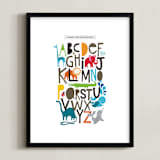 "Animals Alphabet" - Personalized Art Print in Bright by Alethea and Ruth - Framed