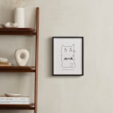 "Your Drawing: Portrait Custom Letterpress Print" - Custom Letterpress Print in Black by Minted - In a Room