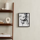 "Drawing 264 - Gesturing Man" - Art Print in Rich Ebony by Derek overfield - In a Room