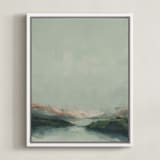 "Waterton Glacier" - Art Print in Mint by Wendy Keller - Framed Canvas