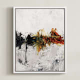 "Le Mirage" - Art Print in Black Grey by Carmen Guedez - Framed Canvas