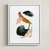 "Calm Forest No.18" - Art Print in Forest Green by Cait Courneya - Framed Canvas